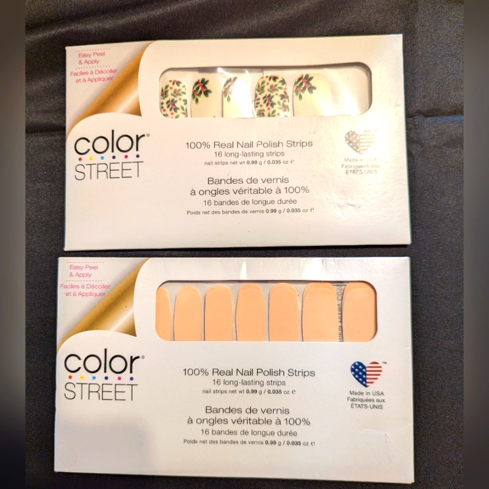 Color Street Real Nail Polish Strips Brand New Sealed Set Of 2
